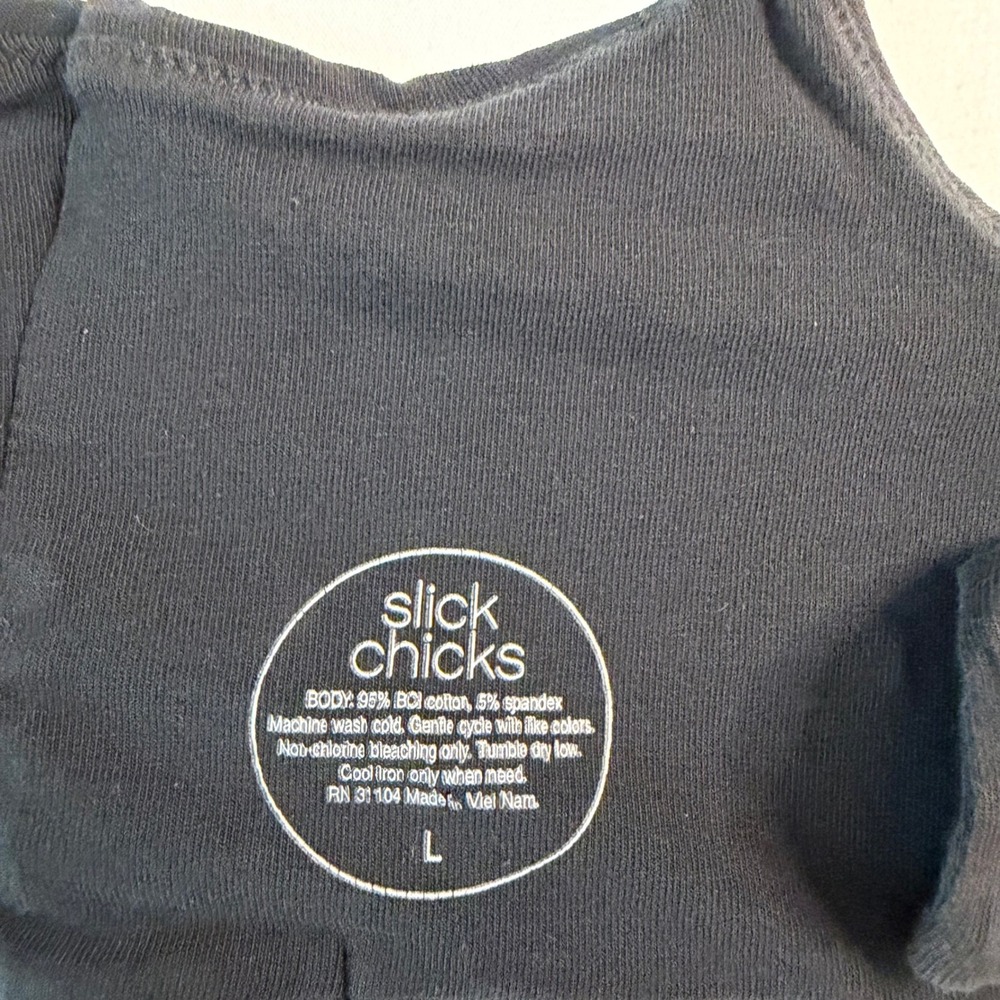 Slick Chicks Front Fastening Adaptive Bralette Black Large Wireless Cotton Blend - Picture 5 of 13